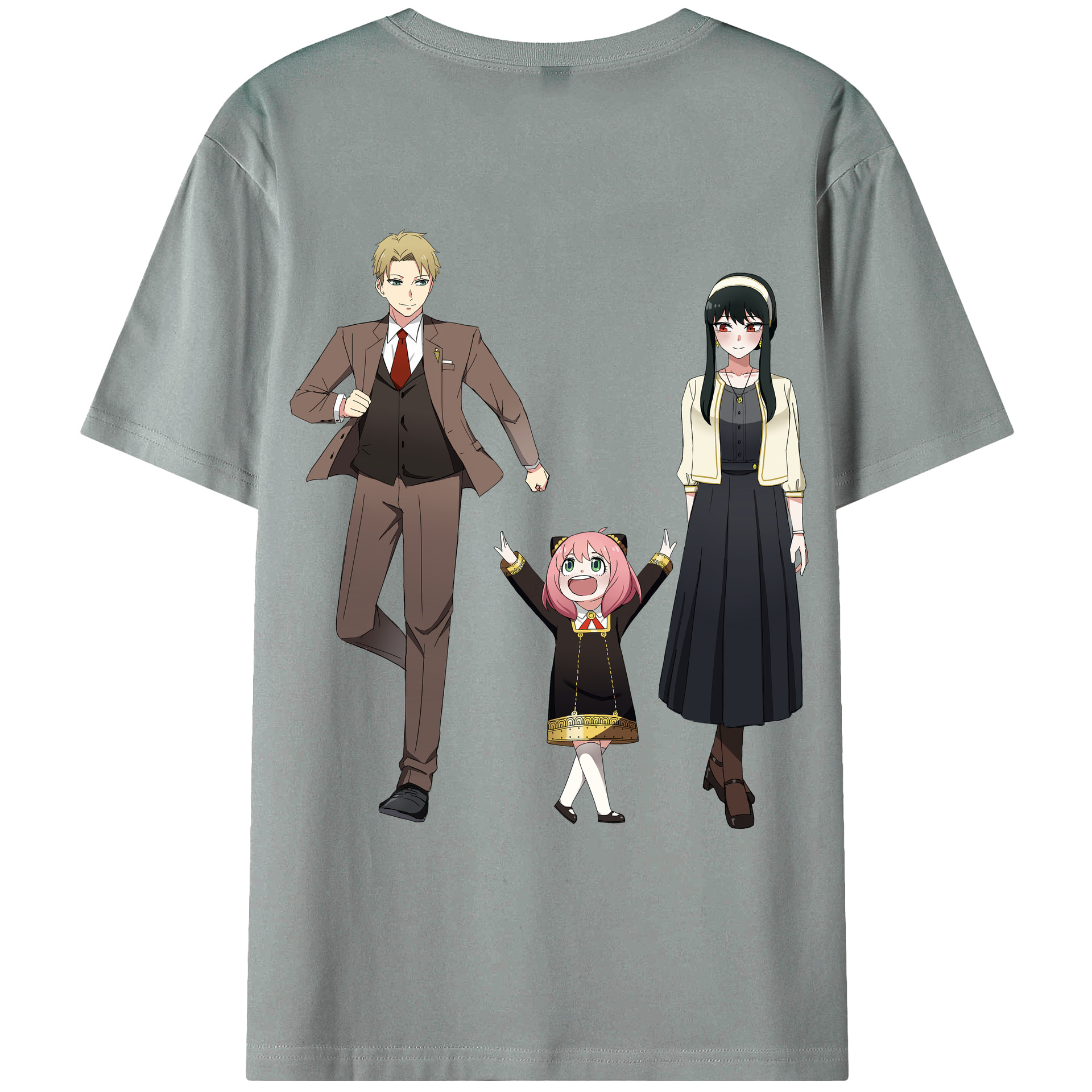 （画像用） SPY×FAMILY间谍家家酒 綿100％ メンズ半袖Tシャツ（バックプリント） 通気性